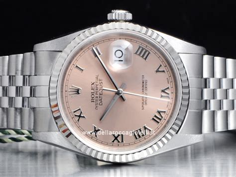 rolex datejust quadrante rosa numeri romani